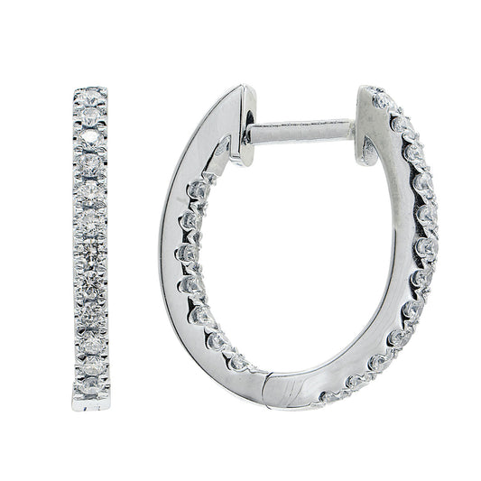 Inside/Outside Diamond Hoop Earrings