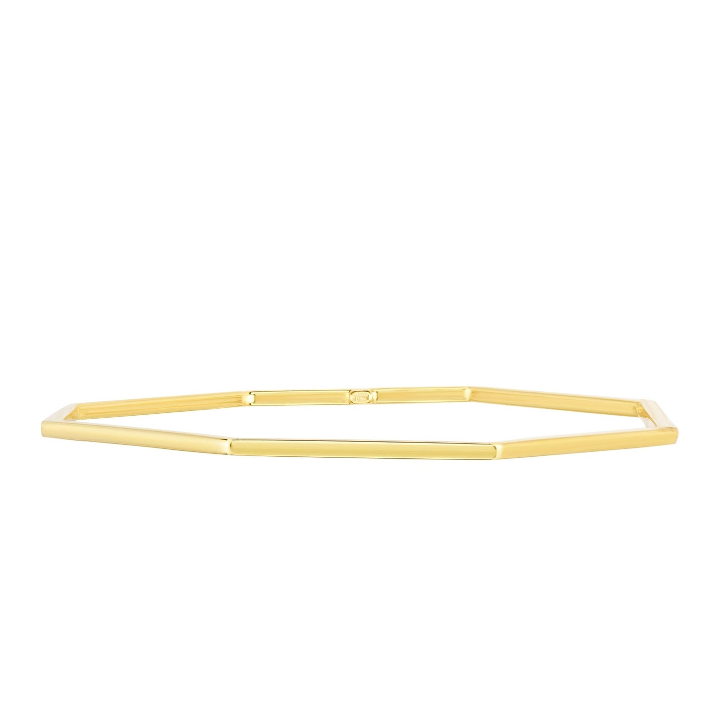 14K Gold Octagon Bangle