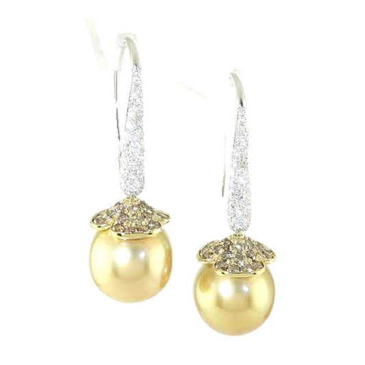 Pearl and Diamond Earrings