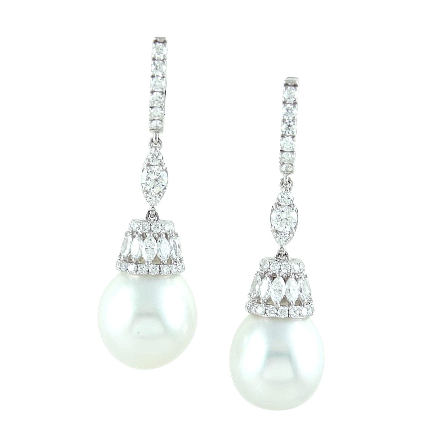 Pearl and Diamond Earrings