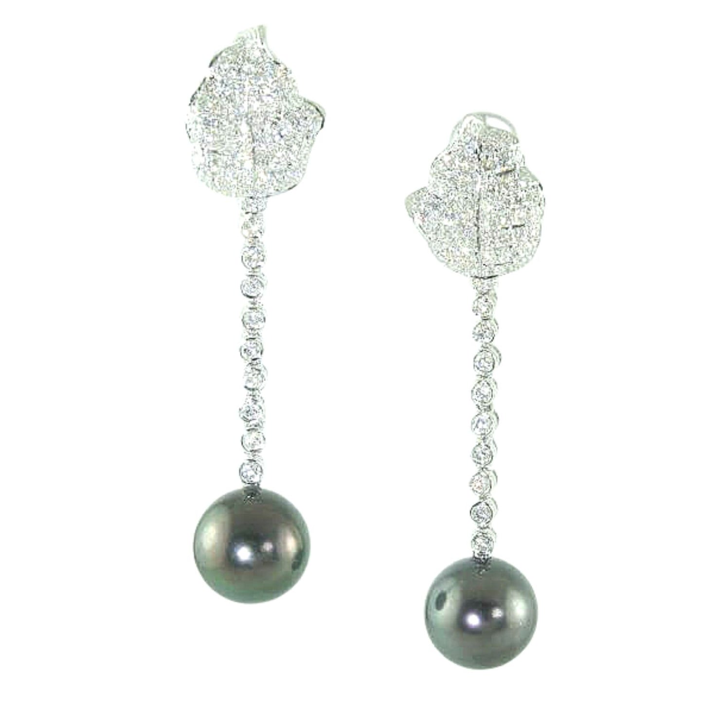 Pearl and Diamond Earrings