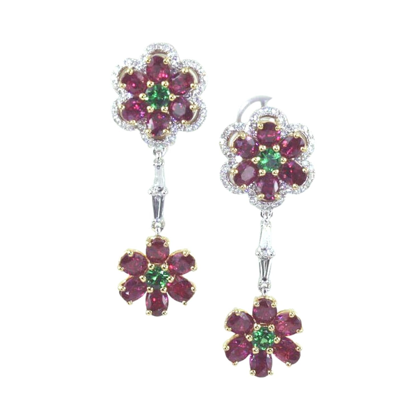 Ruby and Diamond Earrings