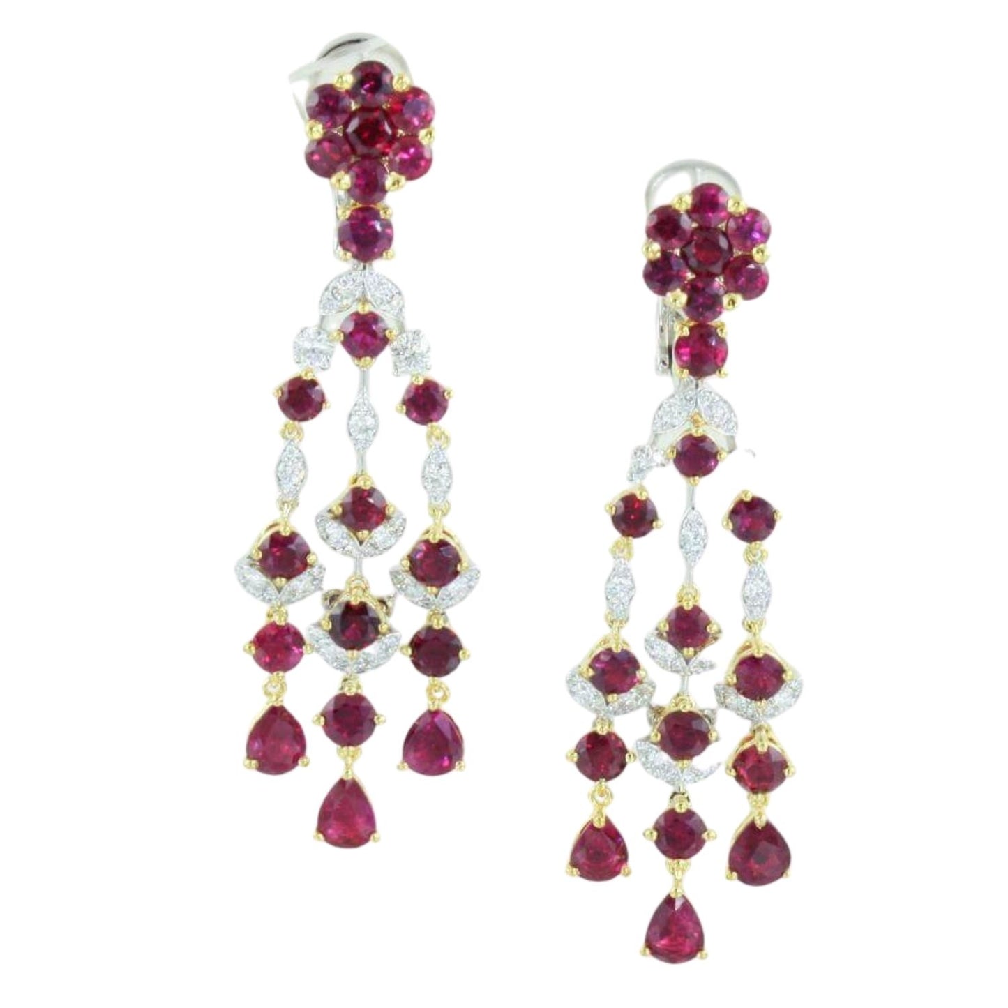 Ruby and Diamond Earrings