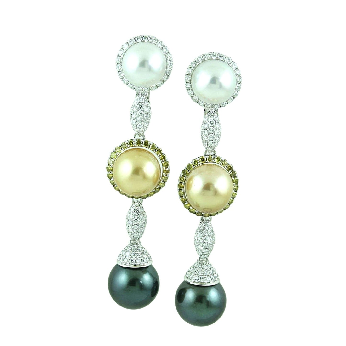 Pearl and Diamond Earrings