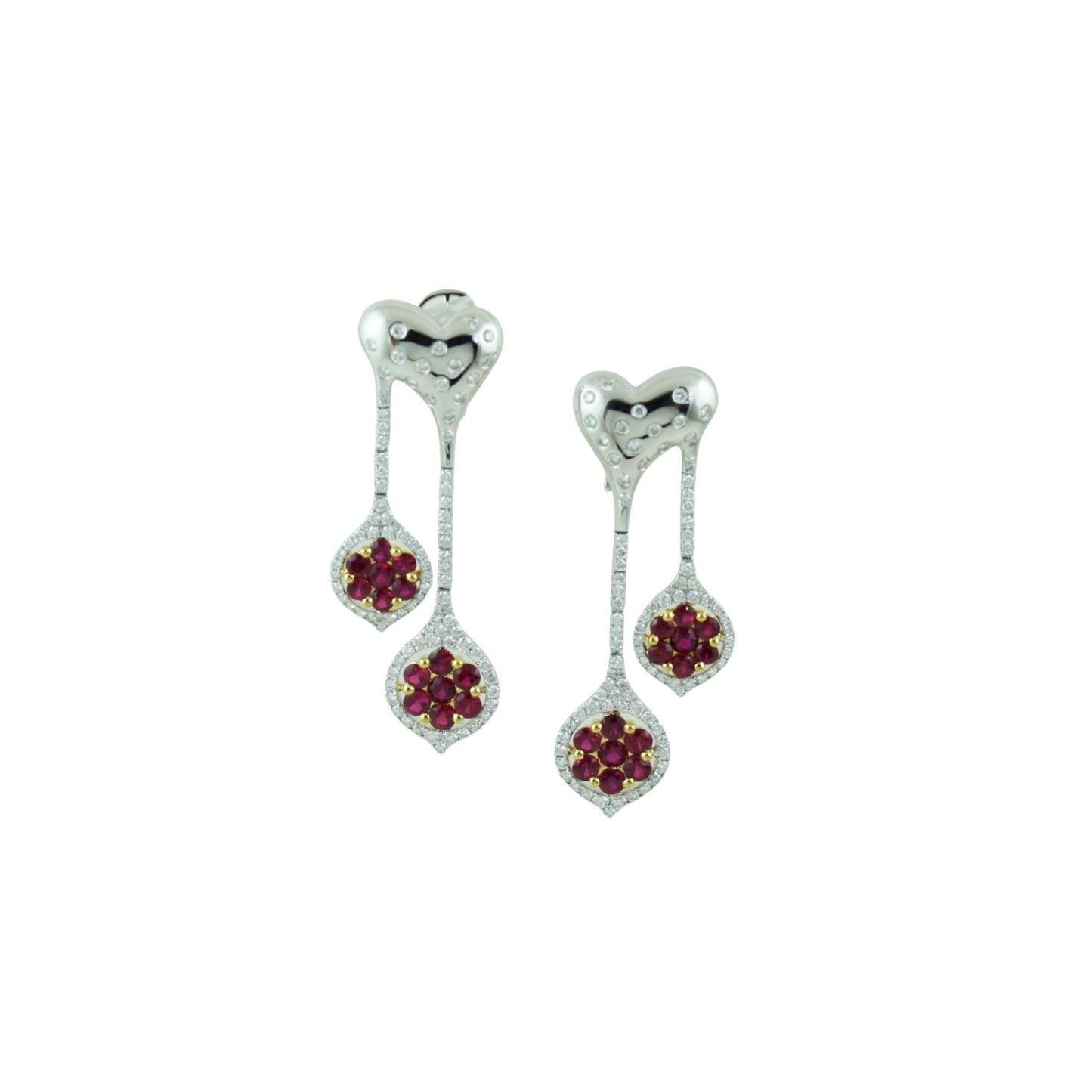 Ruby and Diamond Earrings