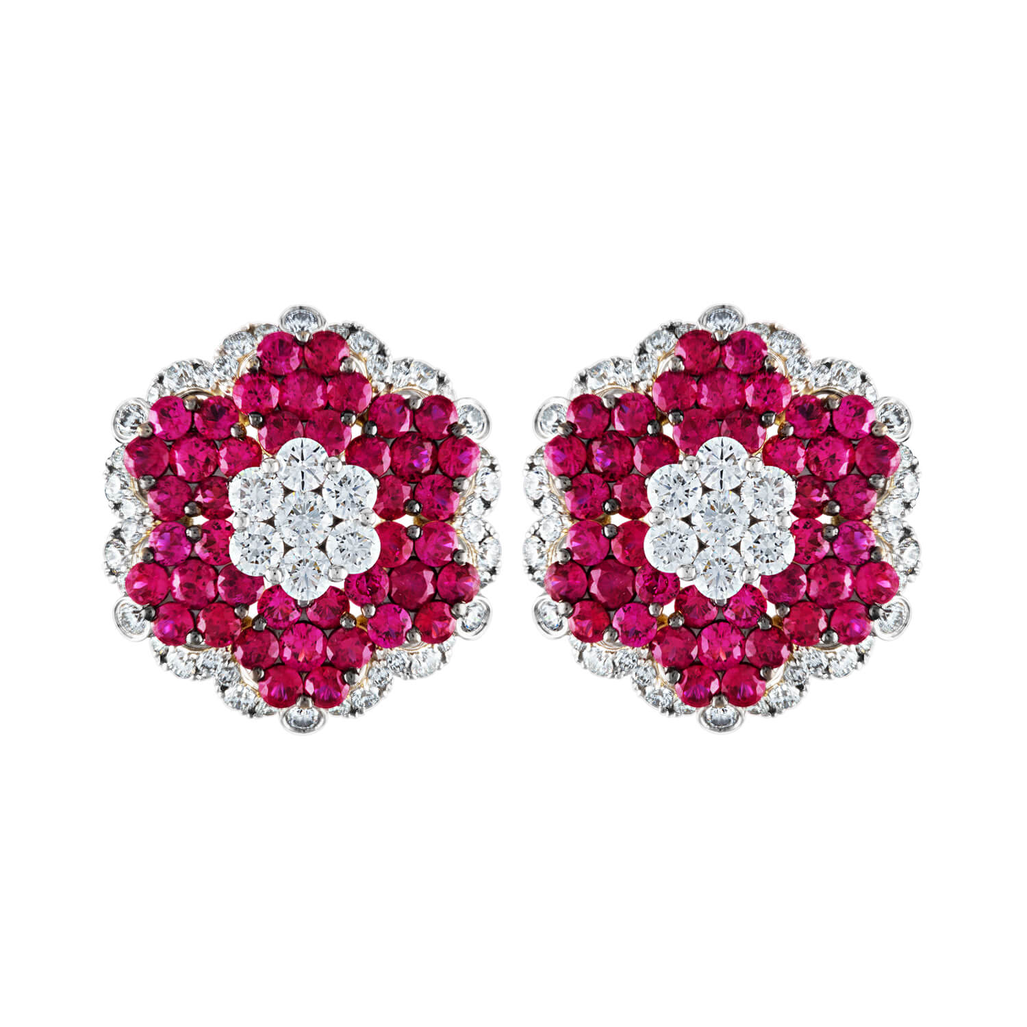 Ruby and Diamond Earrings