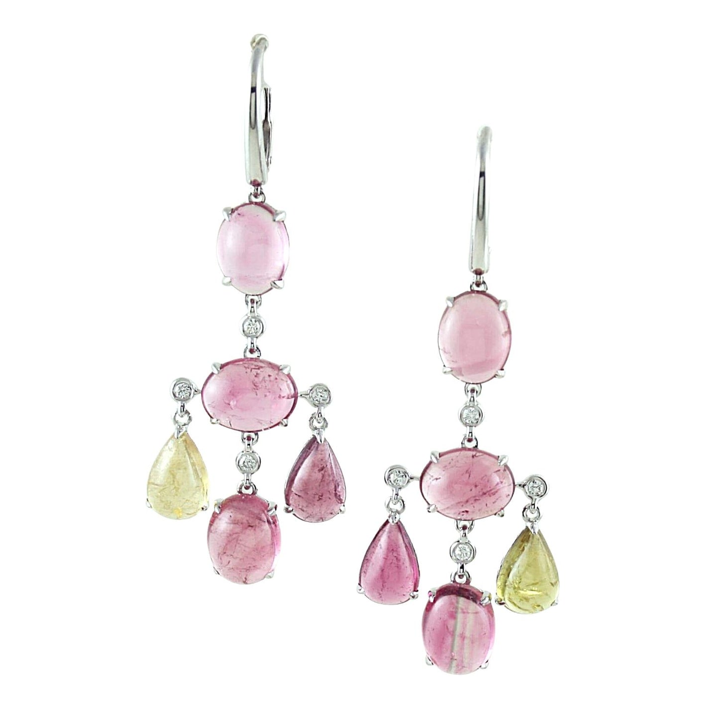 Tourmaline and Diamond Earrings