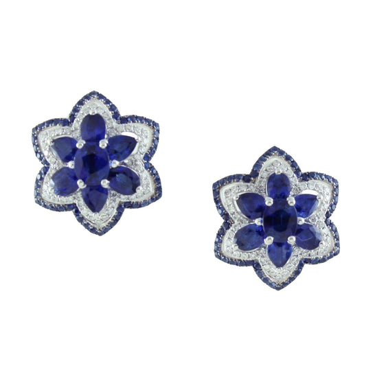 Sapphire and Diamond Earrings