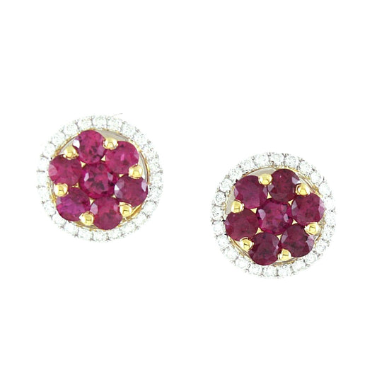 Ruby and Diamond Earrings