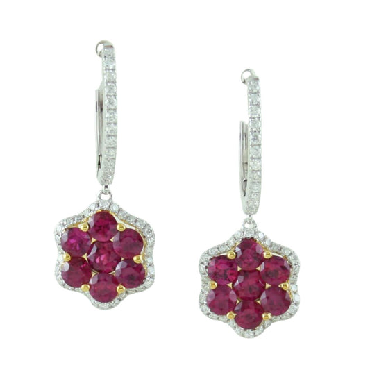 Ruby and Diamond Earrings