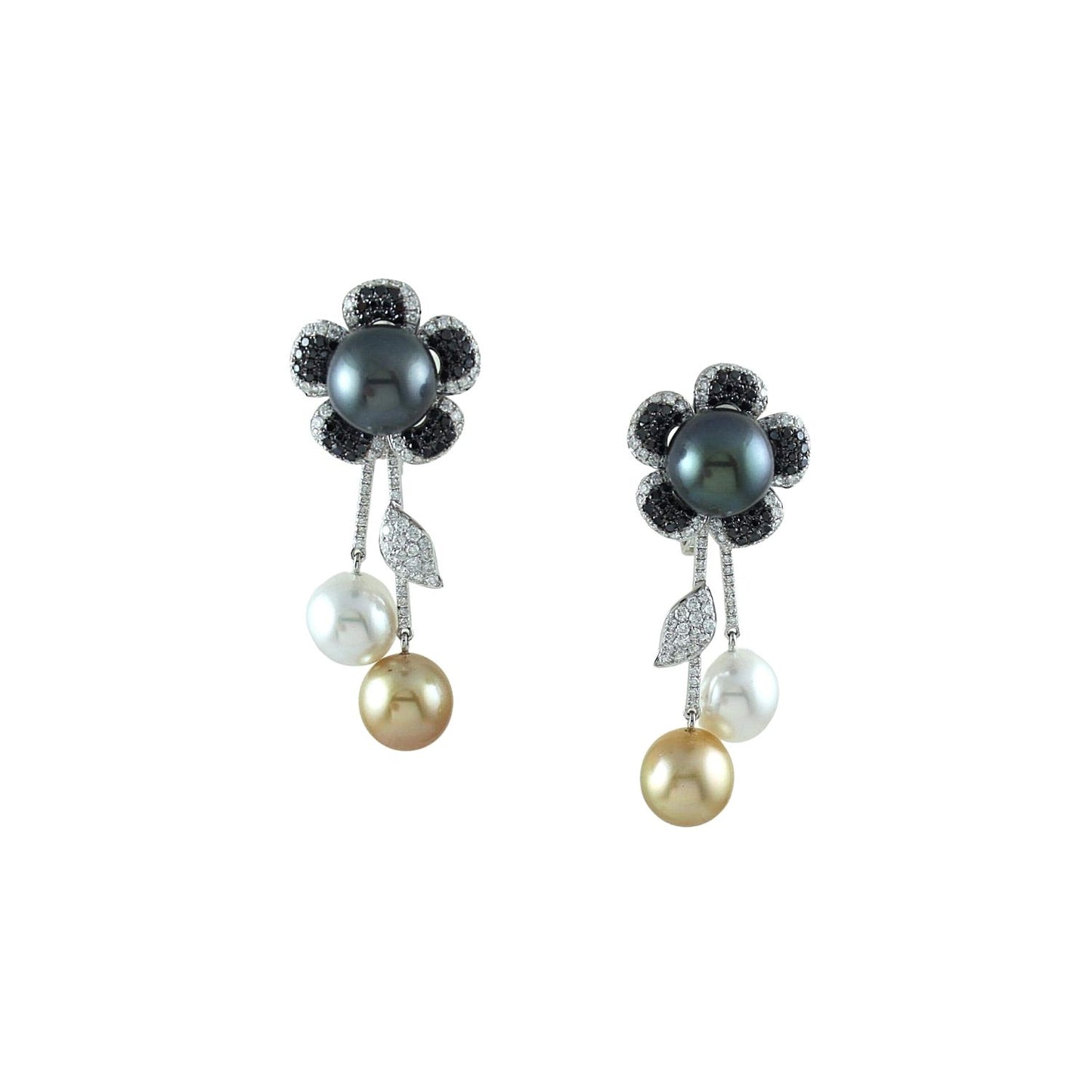 Pearl and Diamond Earrings