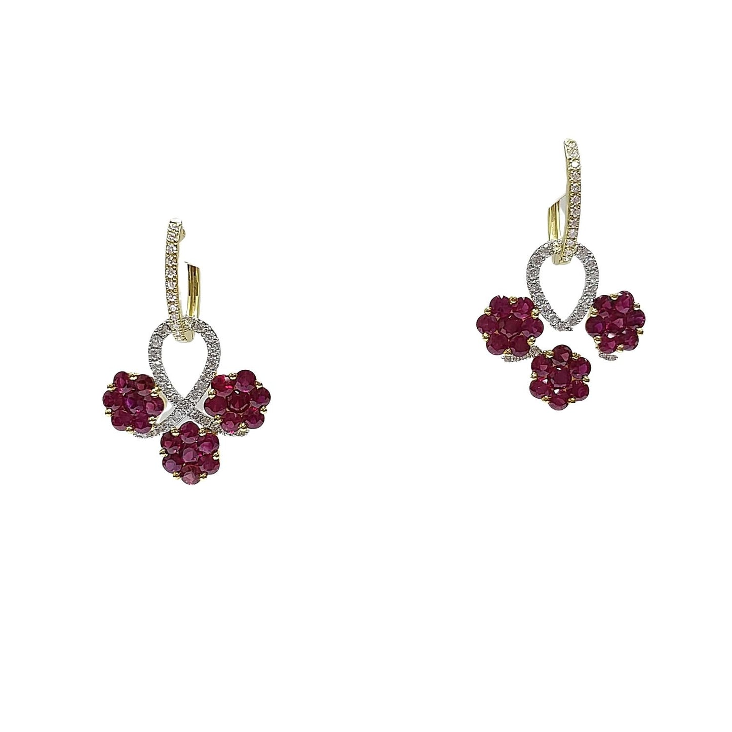 Ruby and Diamond Earrings