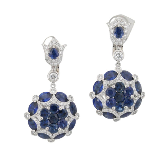 Sapphire and Diamond Earrings