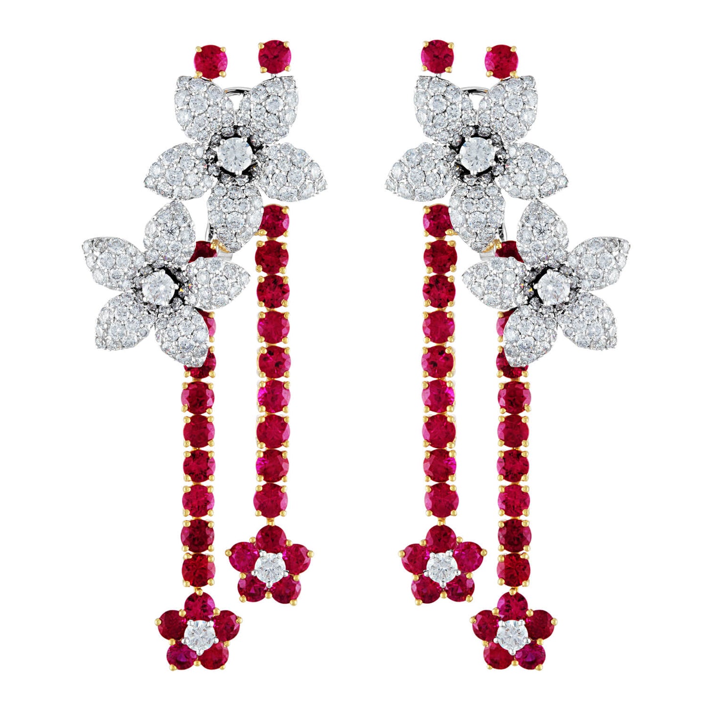 Ruby and Diamond Earrings