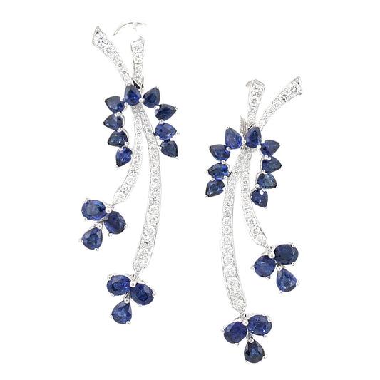 Sapphire and Diamond Earrings