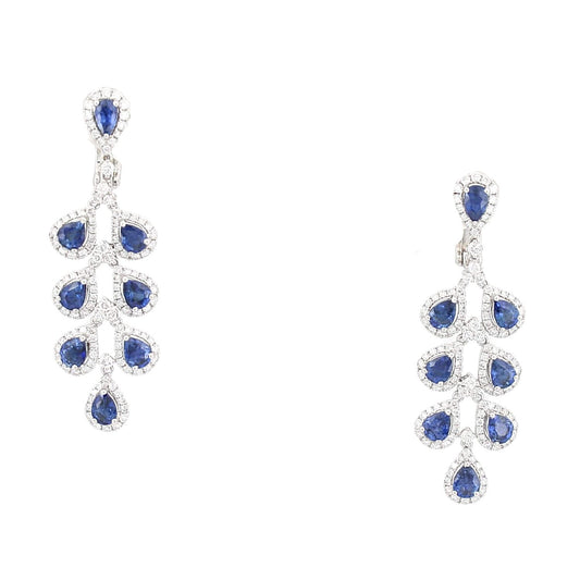 Sapphire and Diamond Earrings