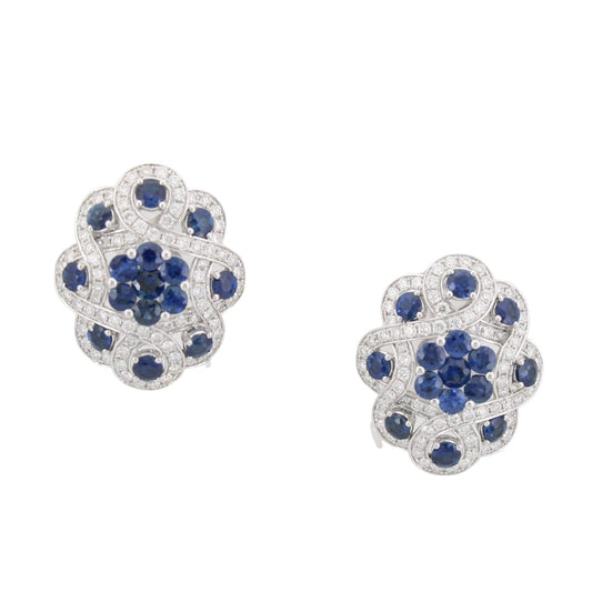 Sapphire and Diamond Earrings