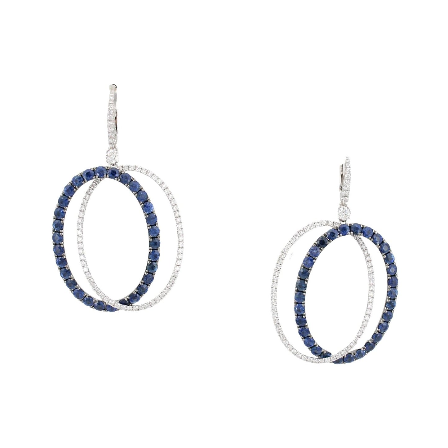 Sapphire and Diamond Earrings