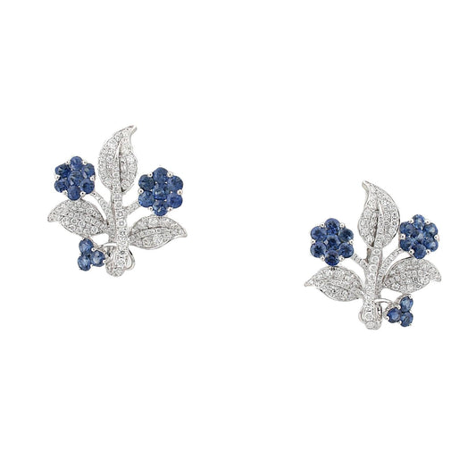 Sapphire and Diamond Earrings