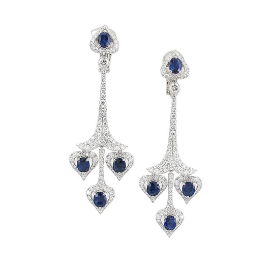 Sapphire and Diamond Earrings