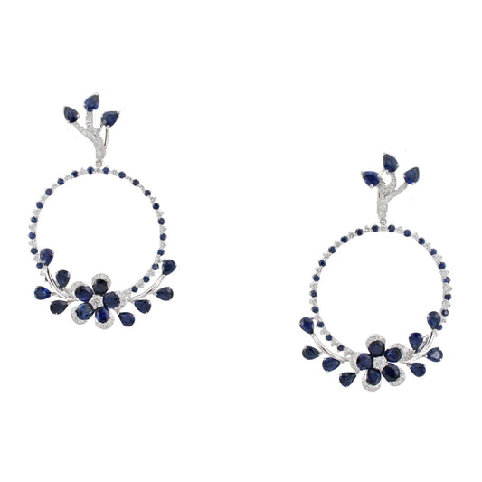 Sapphire and Diamond Earrings