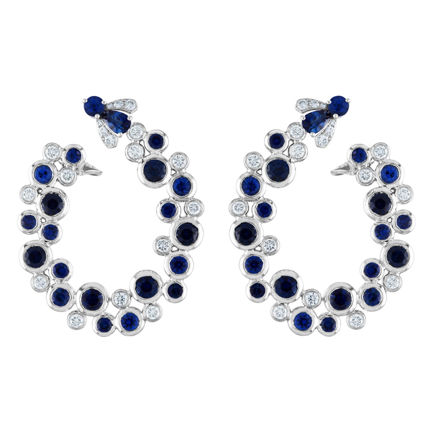 Sapphire and Diamond Earrings