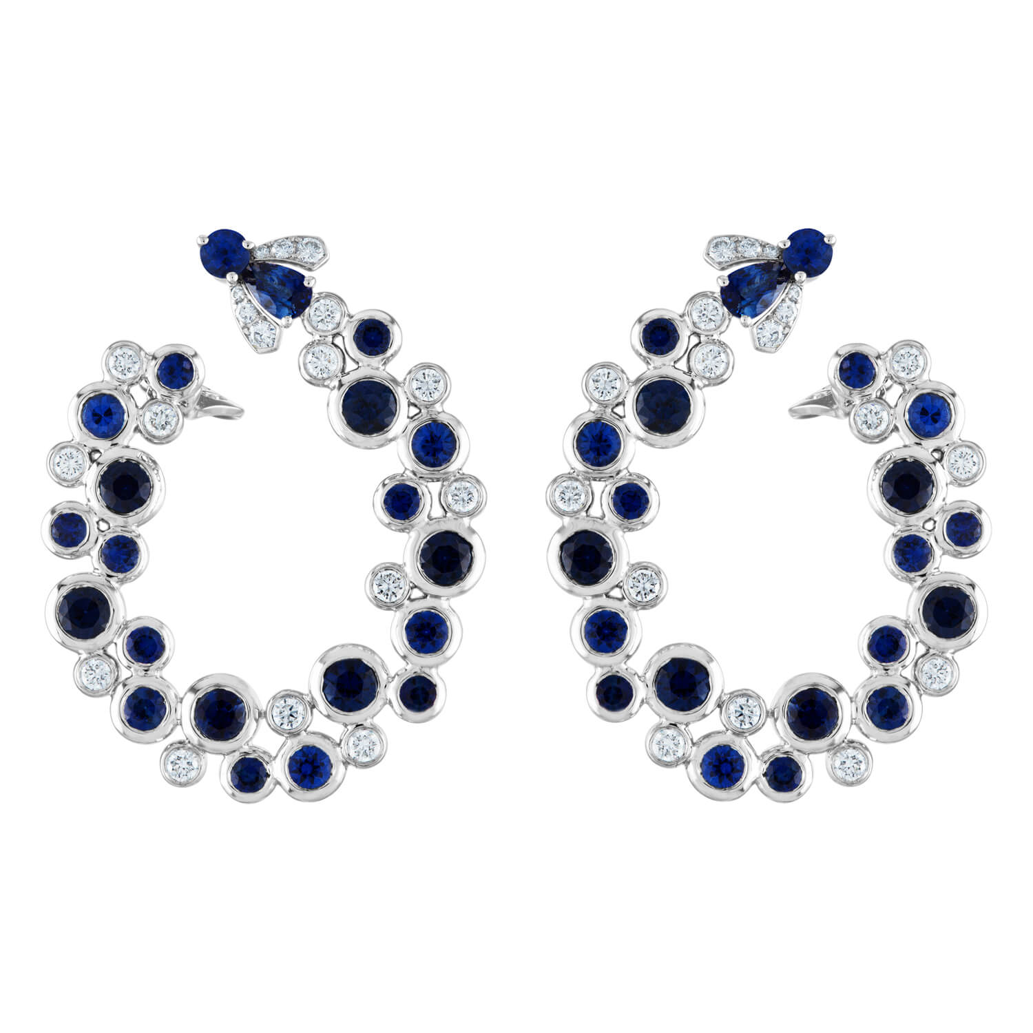 Sapphire and Diamond Earrings