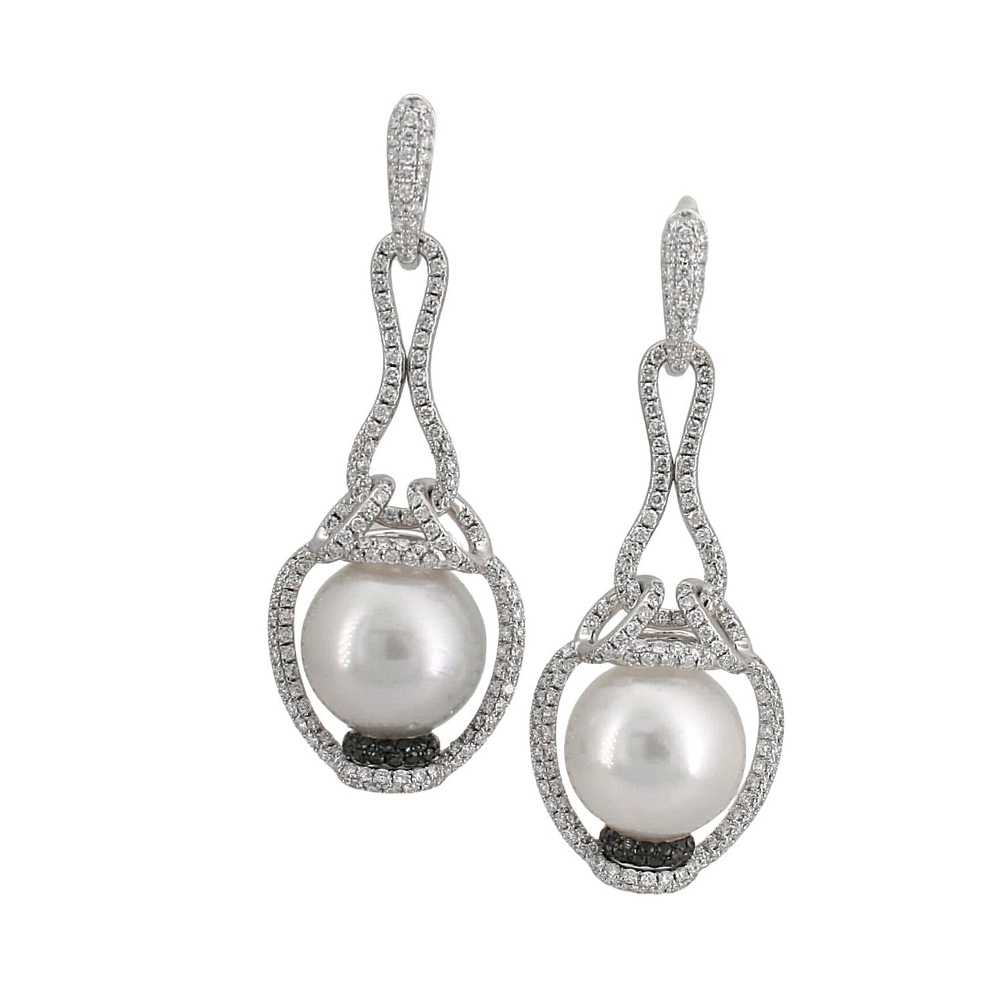 Pearl and Diamond Earrings