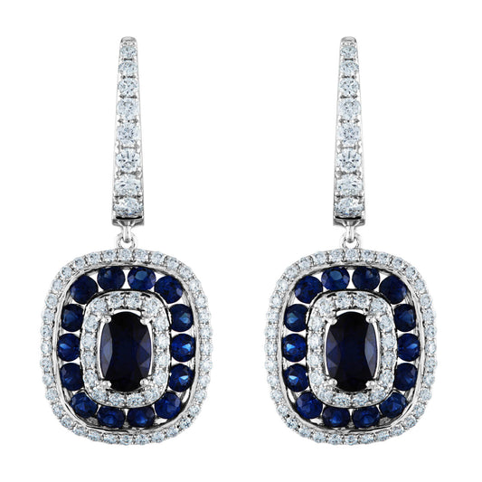 Sapphire and Diamond Earrings