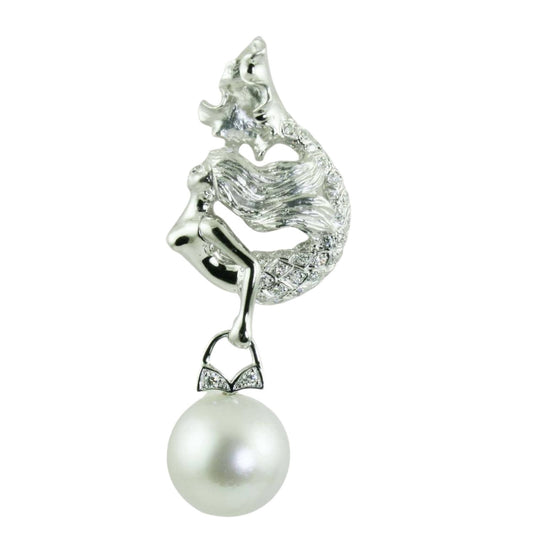 Pearl and Diamond Brooch