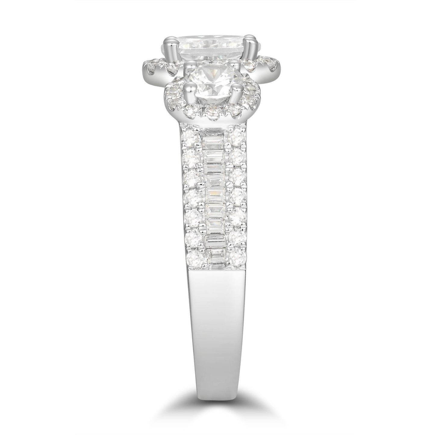 Emerald Cut Center Bridal Ring