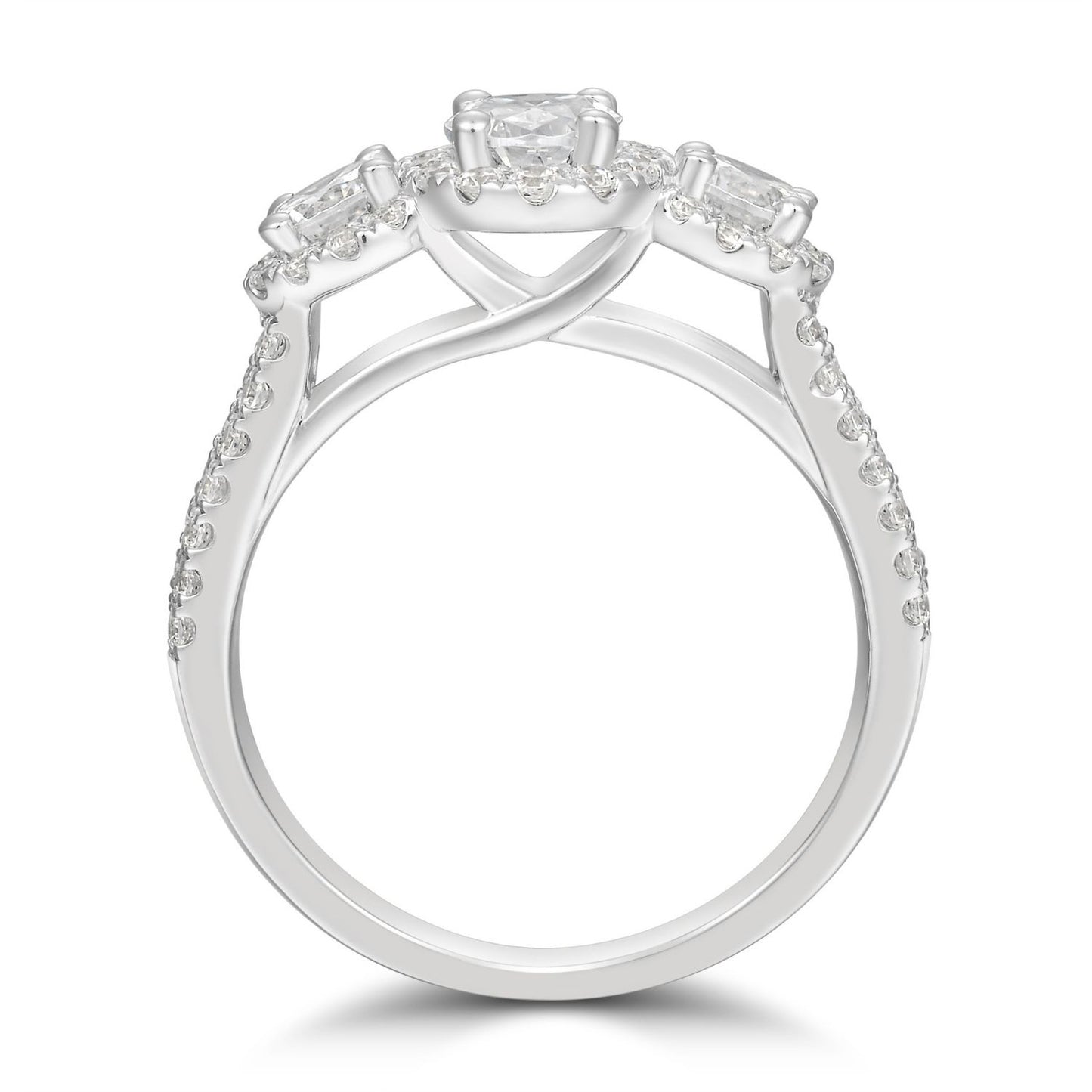 Emerald Cut Center Bridal Ring