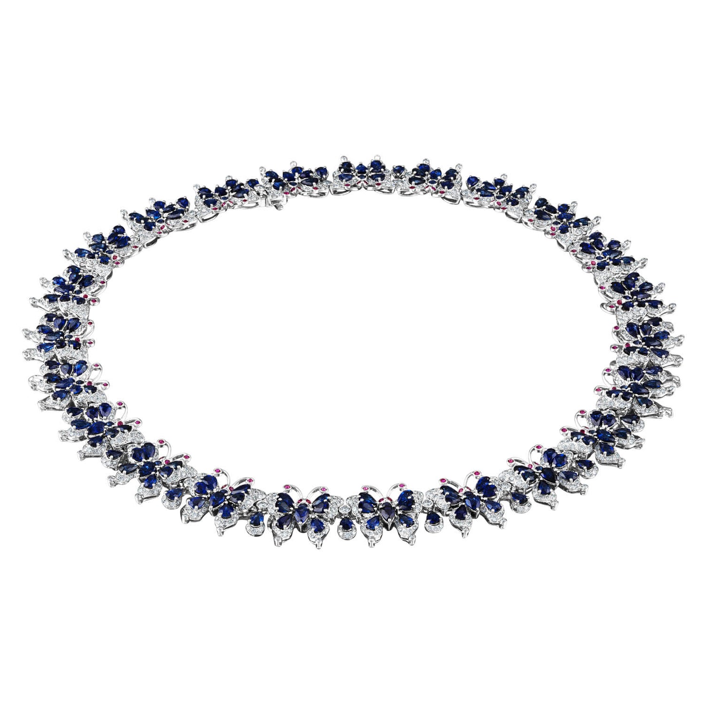 Sapphire, Ruby and Diamond necklace