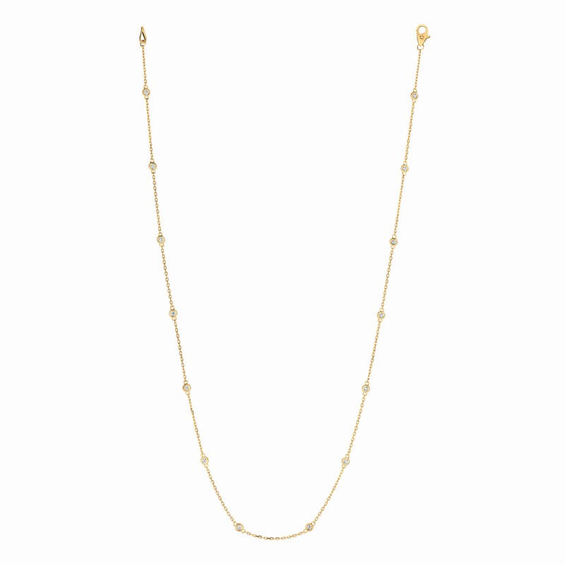 Diamond By the Yard Yellow Gold Necklace