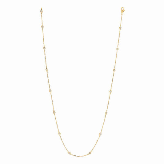 Diamond By the Yard Yellow Gold Necklace