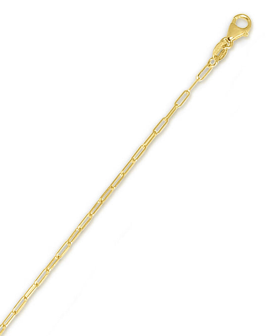 14K Gold 1.5mm Paperclip Chain