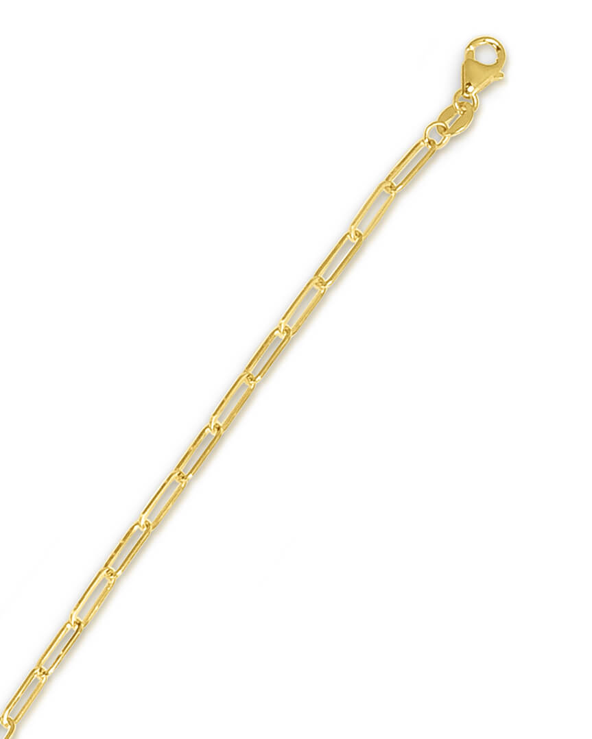 14K Gold 2.5mm Paperclip Chain