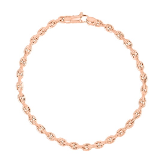 14K Gold Fancy Interlocking Link Bracelet