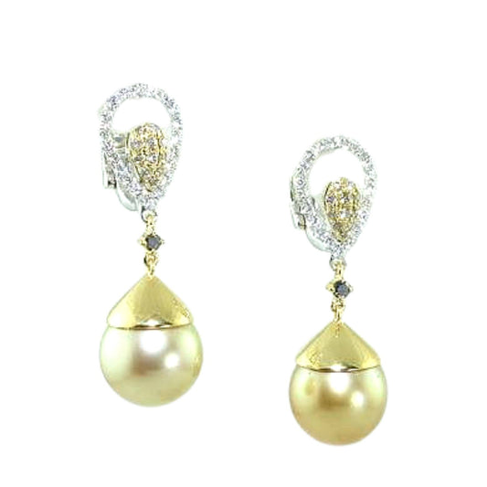 Pearl and Diamond Earrings