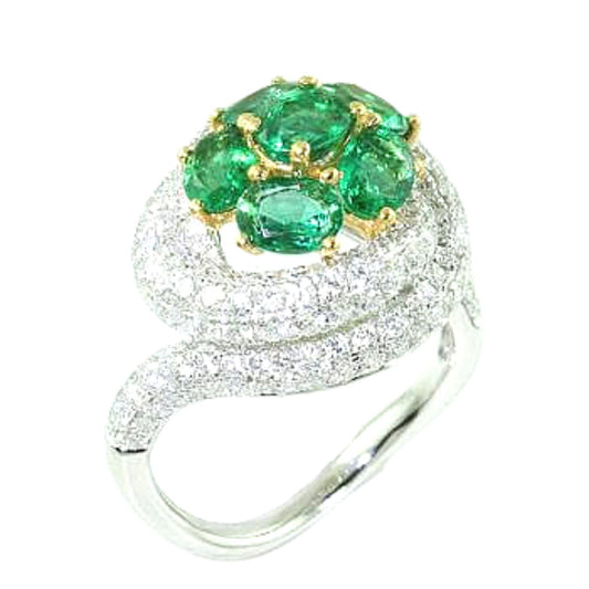 Emerald and Diamond Ring