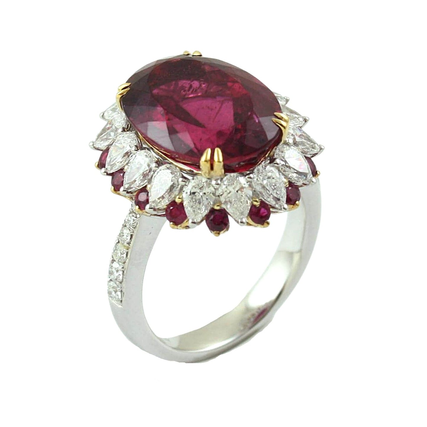 Rubellite, Ruby and Diamond Ring