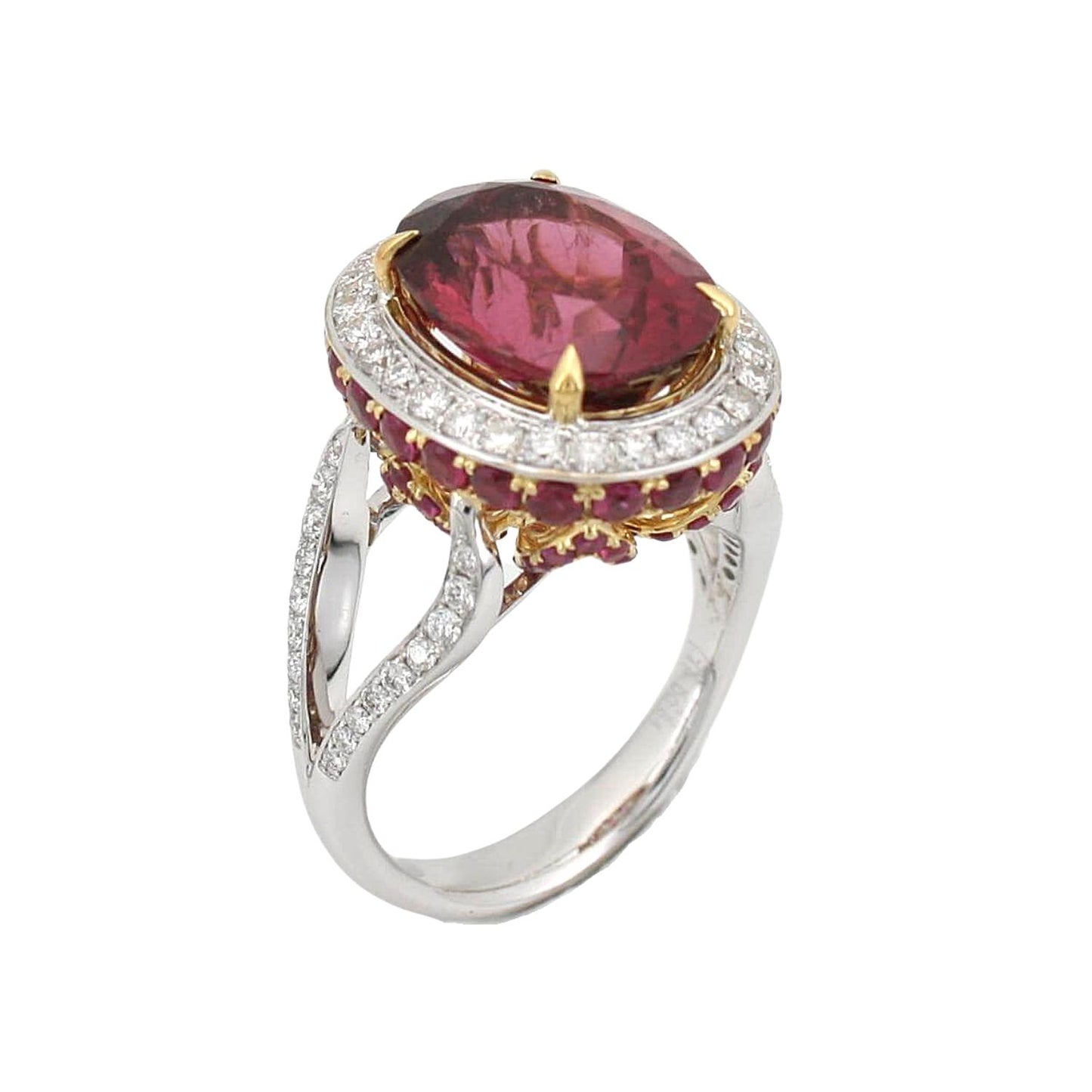 Rubellite, Ruby and Diamond Ring