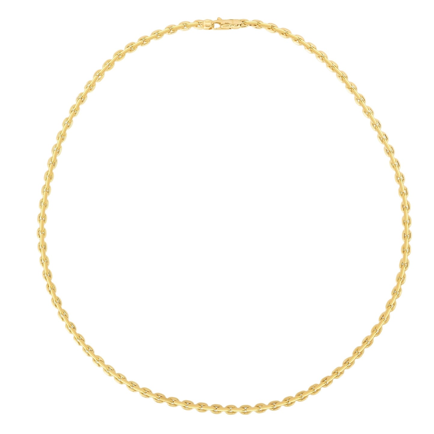 14K Yellow Gold Fancy Interlocking Link Necklace