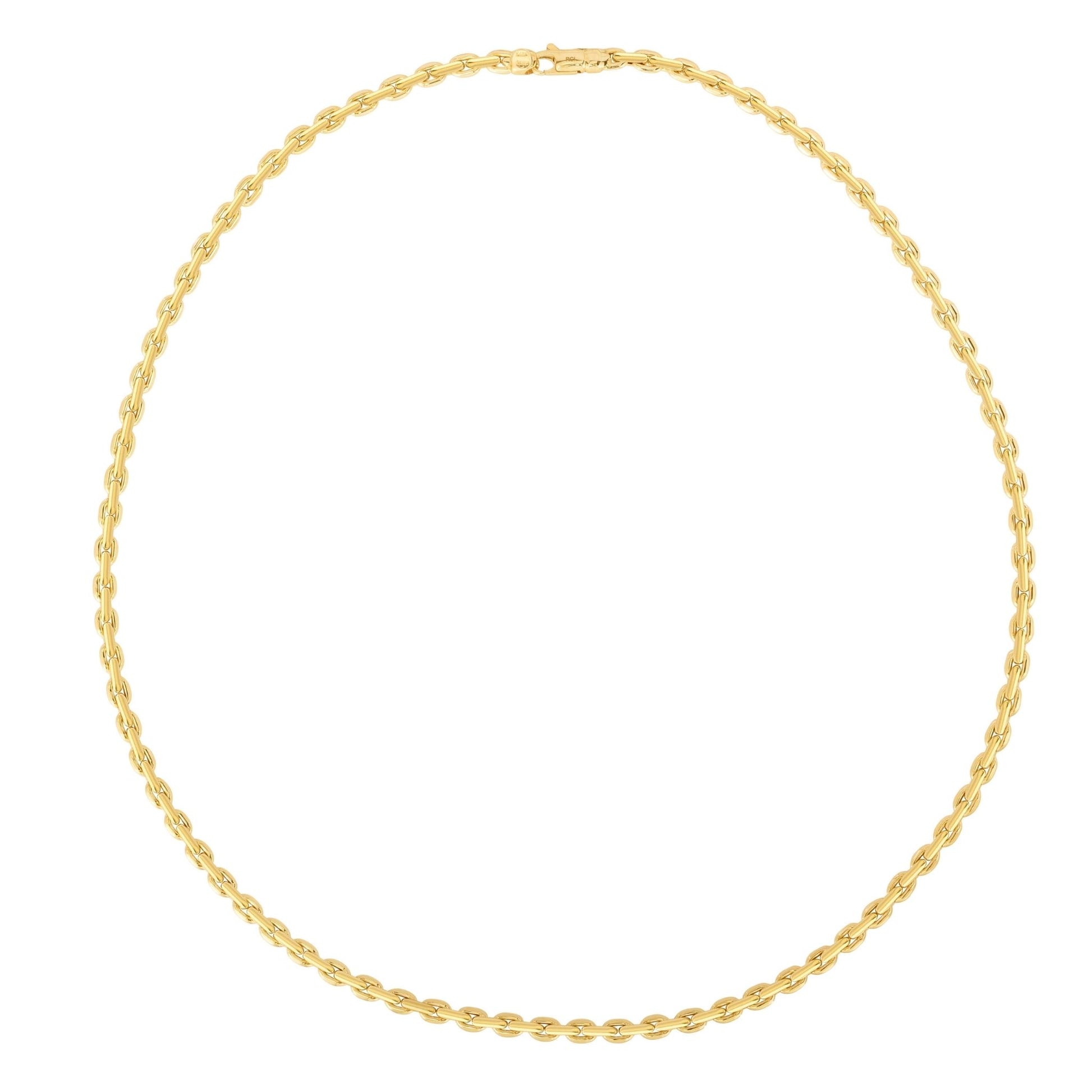 14K Yellow Gold Fancy Interlocking Link Necklace