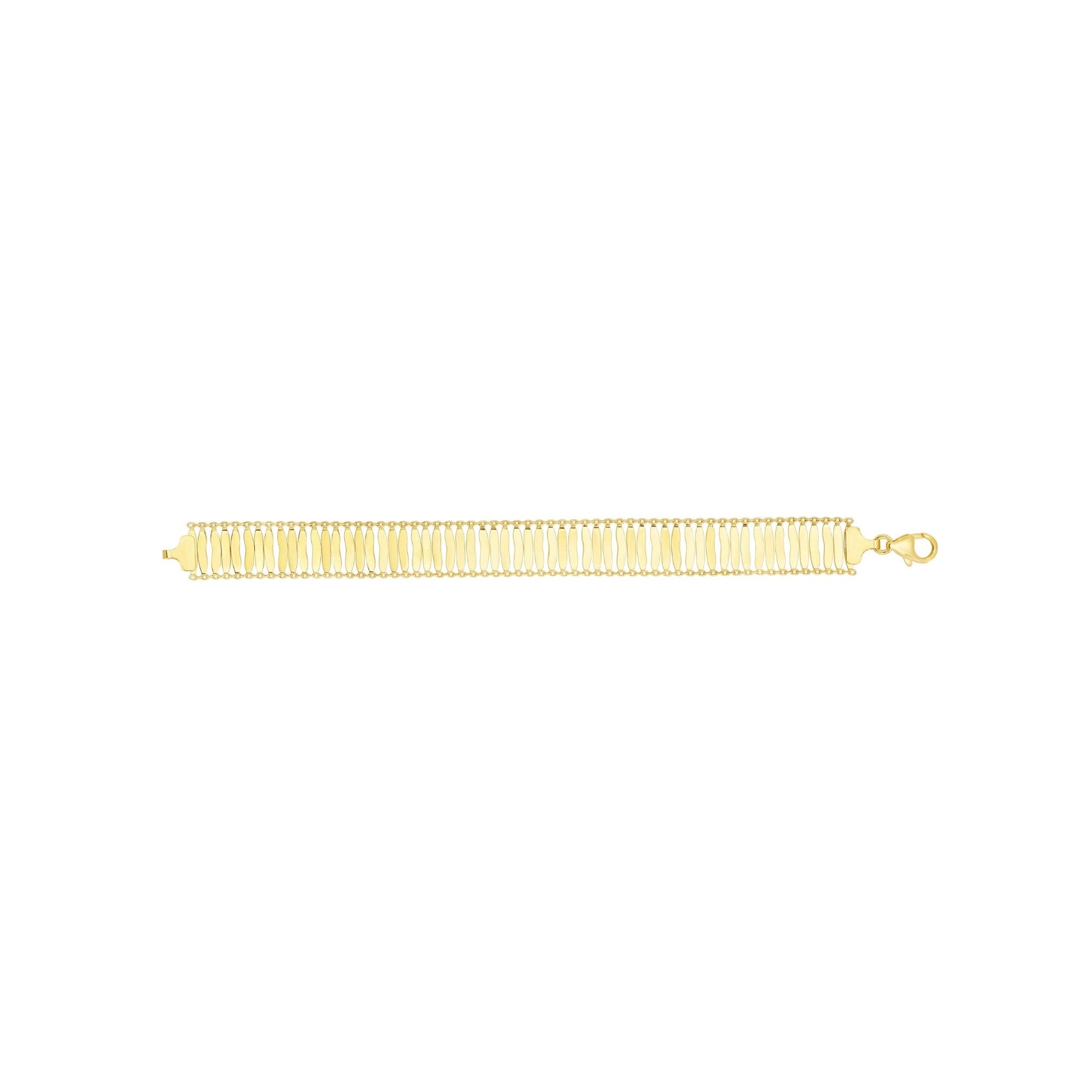 14K Yellow Gold Fancy Link Bracelet