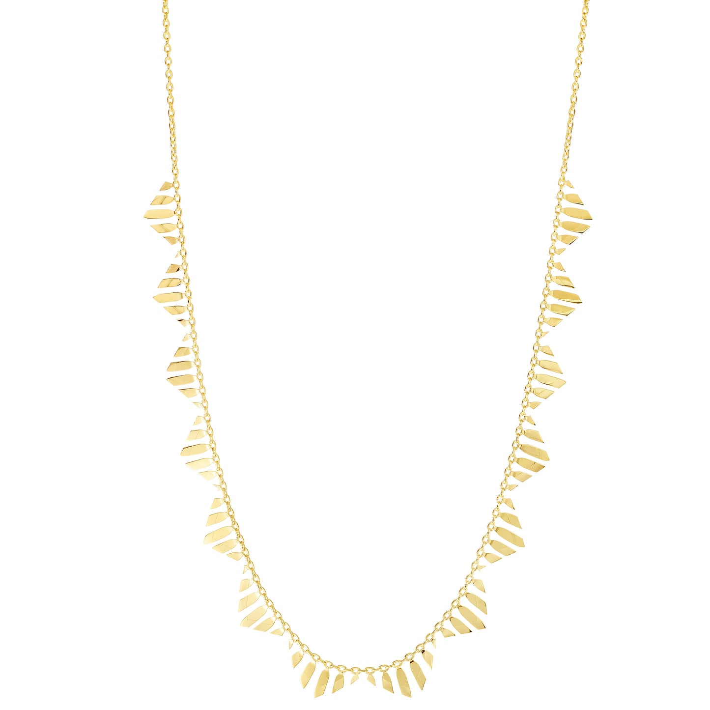 14K Gold Fancy Flapper Collar Necklace