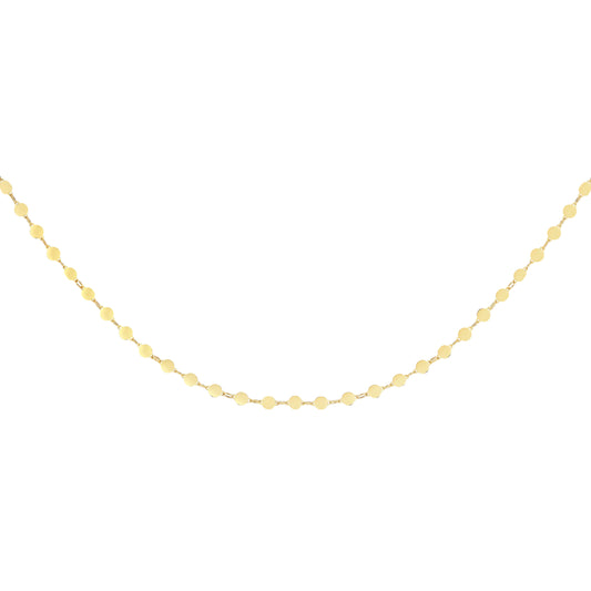 14K Gold Polished Mirror Chain