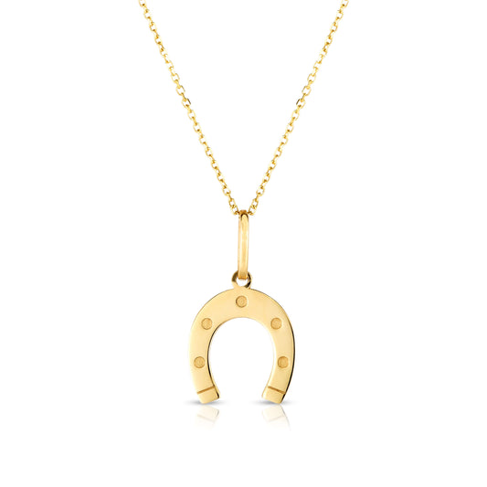 14K Gold Horseshoe Necklace