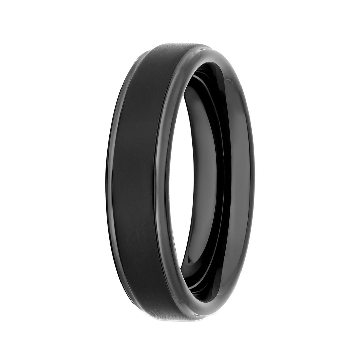 Tungsten Black IP Step Edge Band