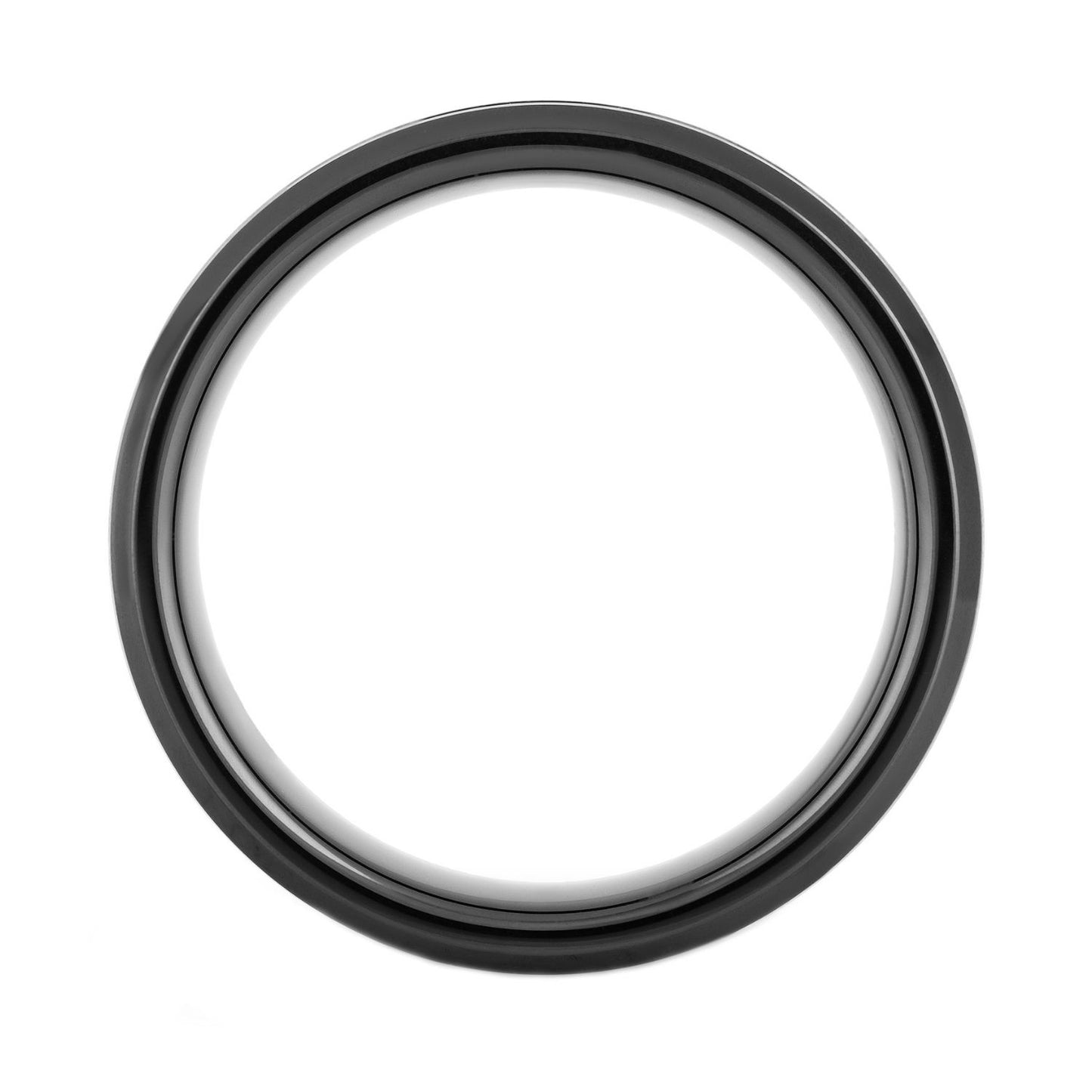 Tungsten Black IP Bevel Scratch Band